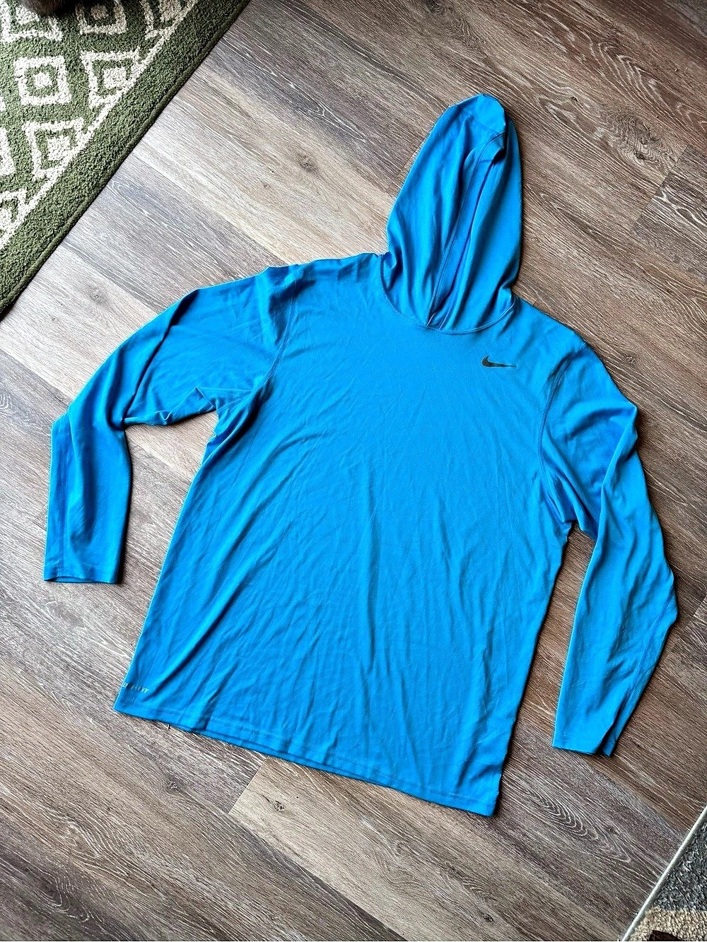 Nike Dri-FIT Blue Pullover Hoodie Size Large